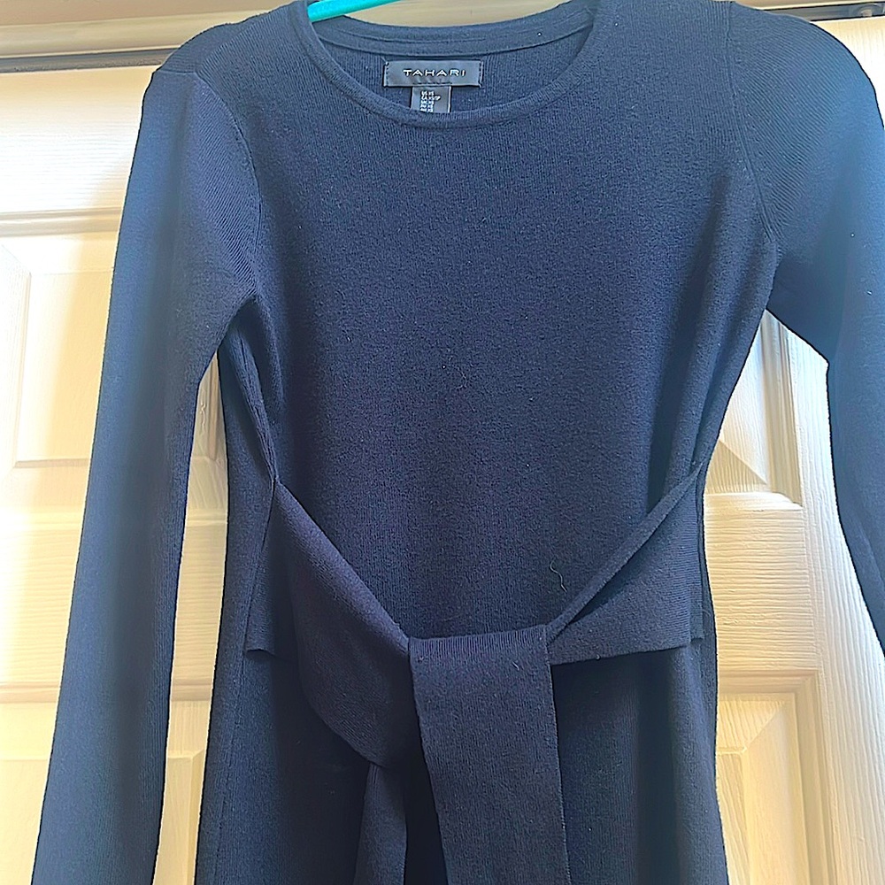 Tahari black sweater dress NWOT